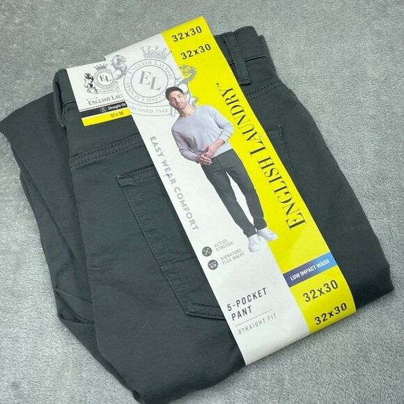 English Laundry Mens 5-Pocket Pants Straight Fit 32x30 Black a0869 - Picture 1 of 6